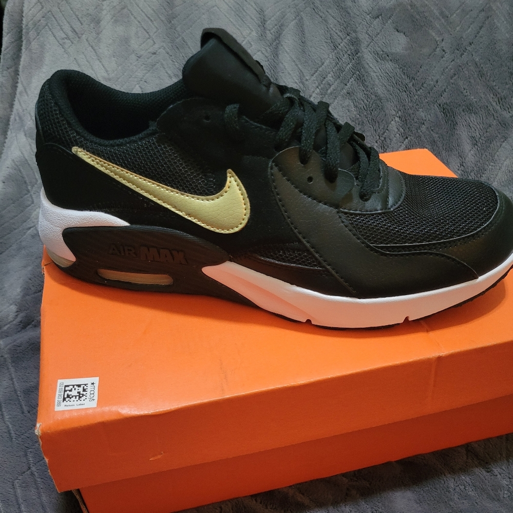 Youth Black/Gold Nike Air Max
